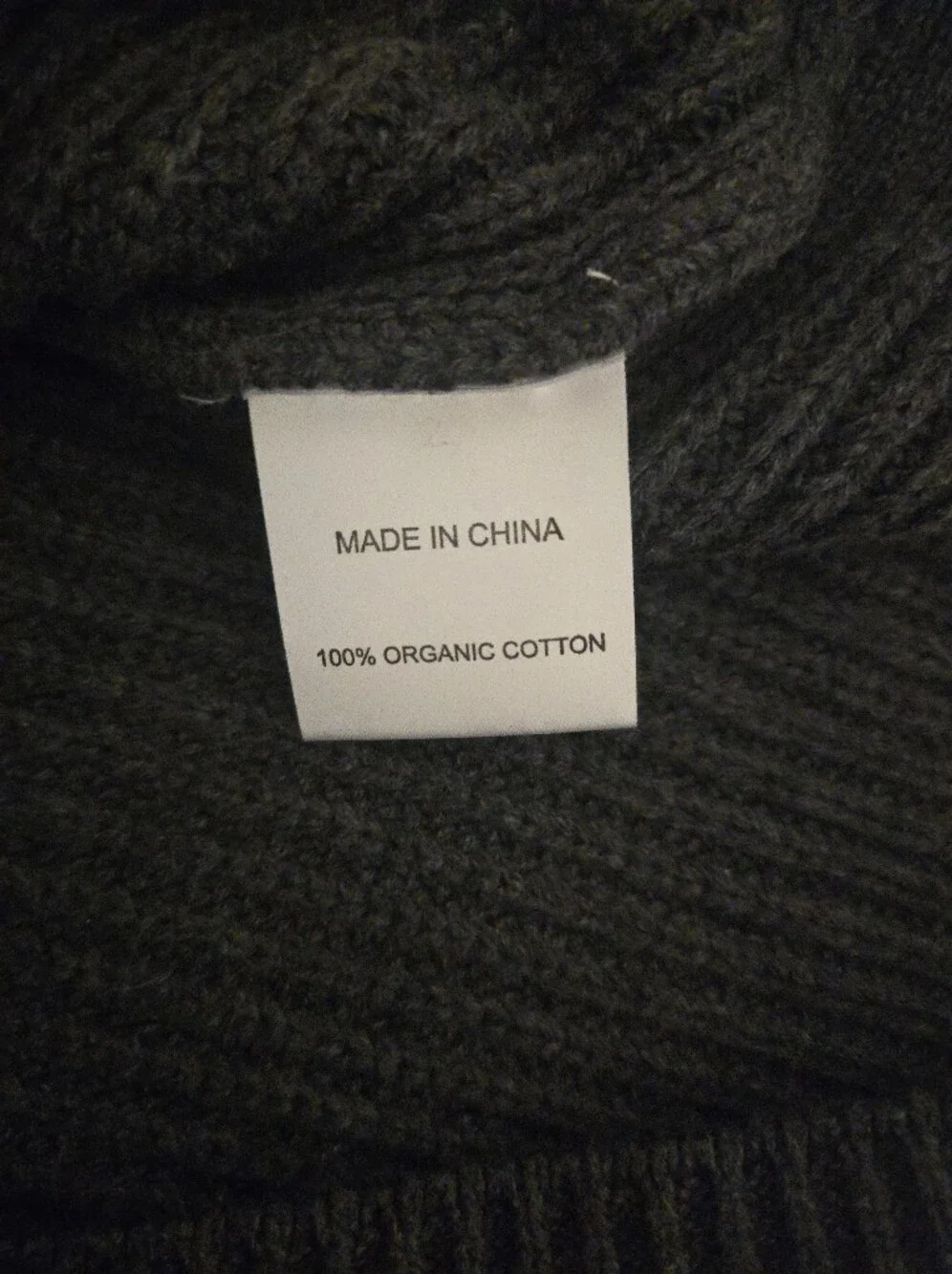 NWT Quince Turtleneck Sweater 100% Organic Cotton Mens Medium Dark Gray
